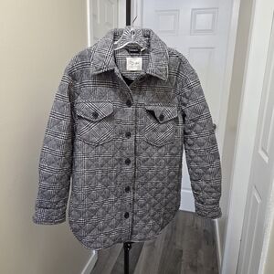 RD Style Black and White Plaid Jacket